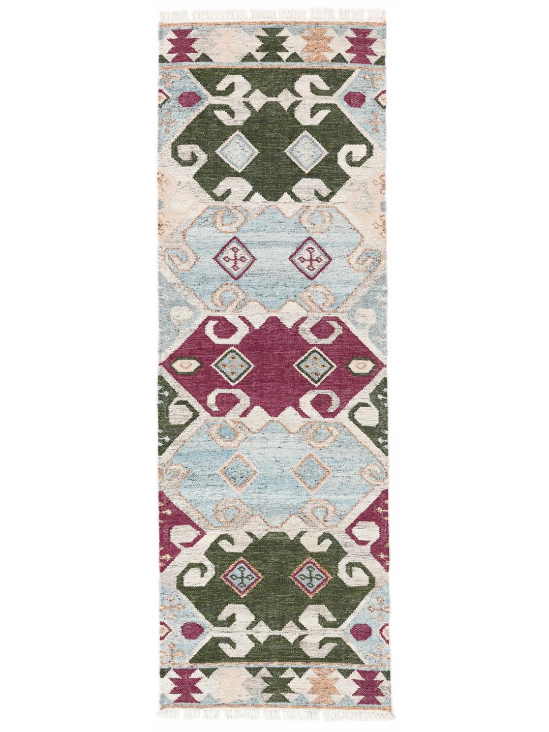 Tapis de couloir multicolore