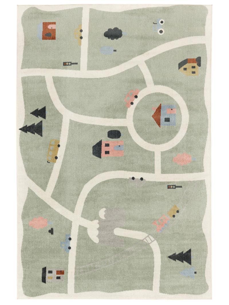 Road map - Groen / Multicolor