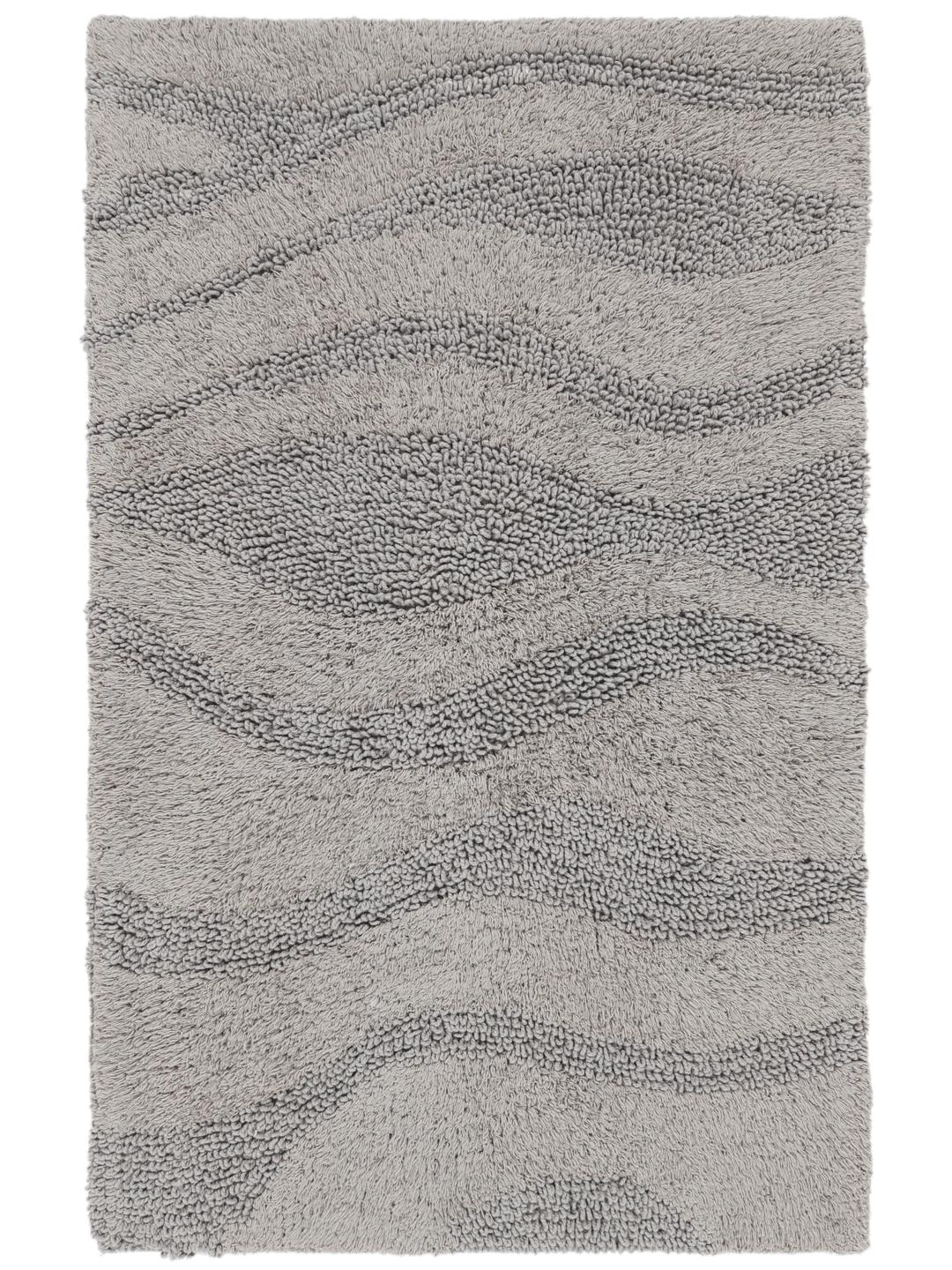 Tapis de bain gris avec un motif organique texturé