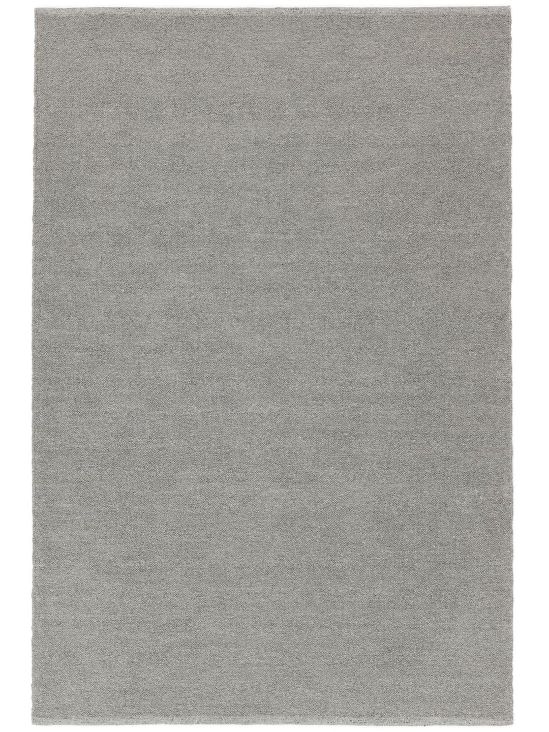 Light grey rug with a structured weave