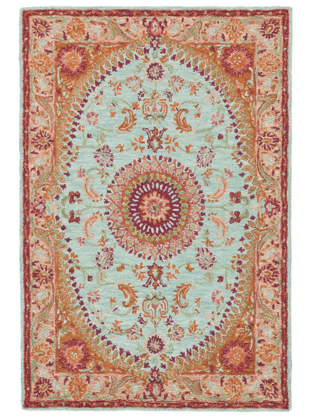 
    Yolanda - Orange / Light blue - 140 x 200 cm
  