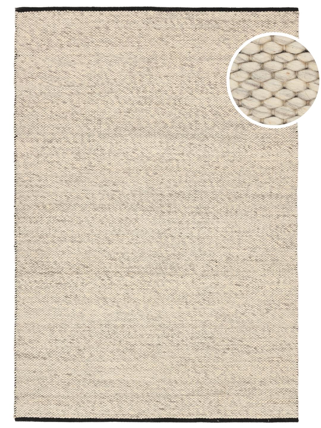 Lysebeige tæppe i uld