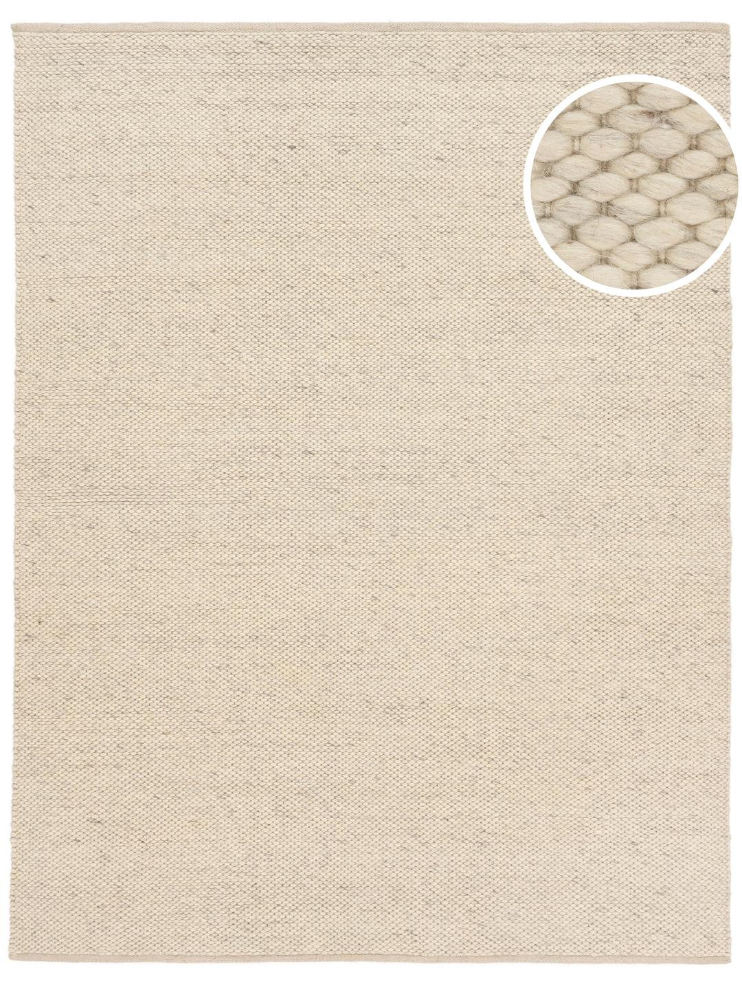 Handvävd beige ullmatta