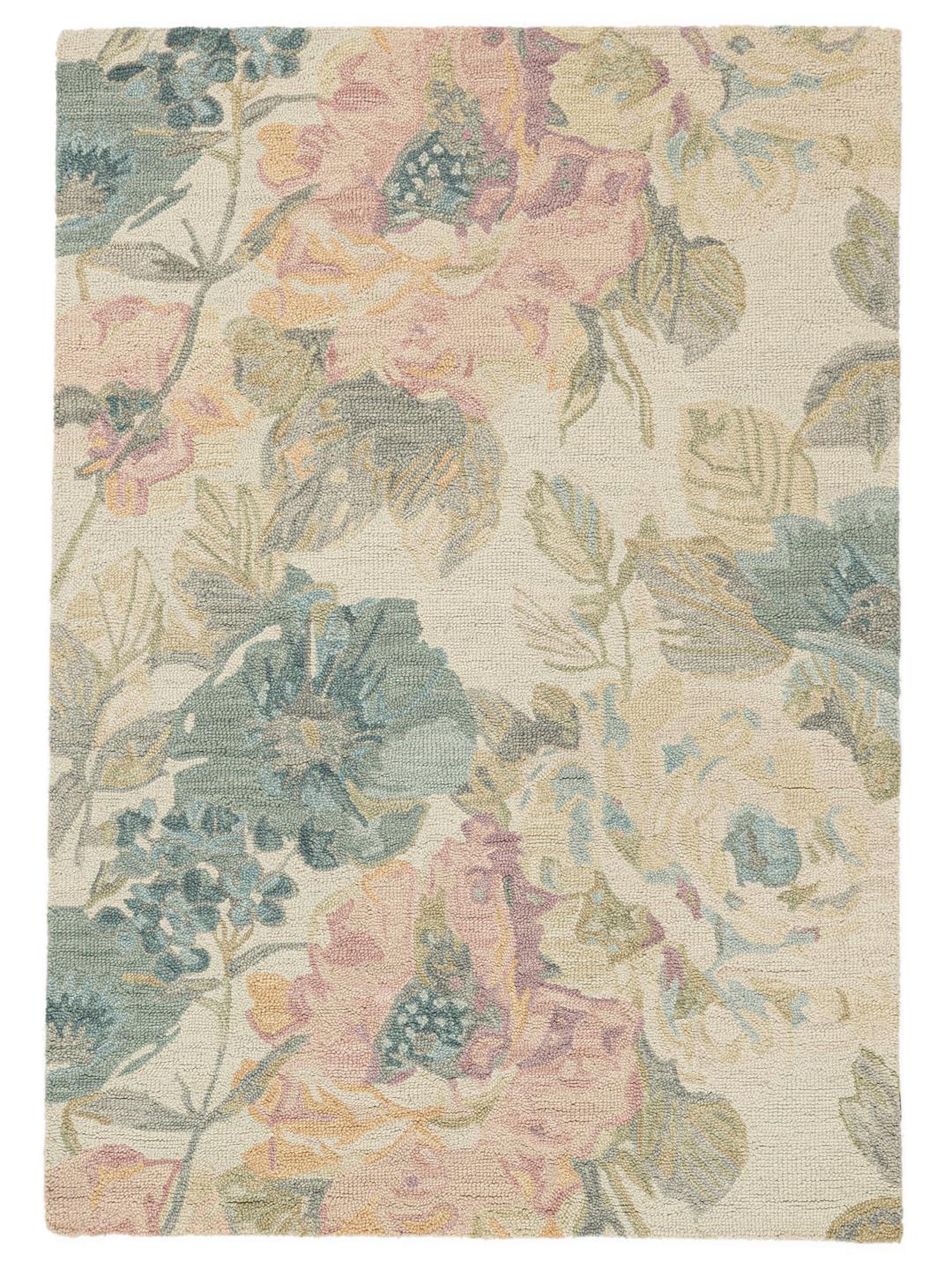 beige en meerkleurig vloerkleed
