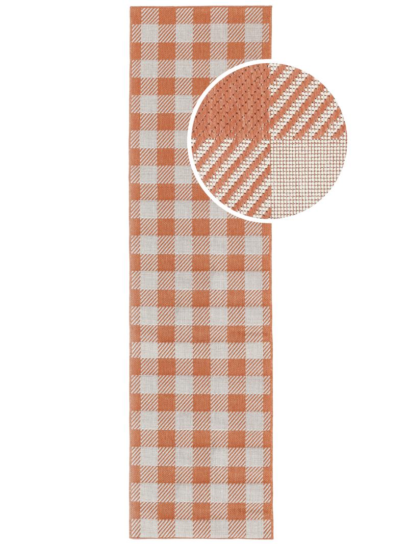 Gingham - Roestrood / Wit