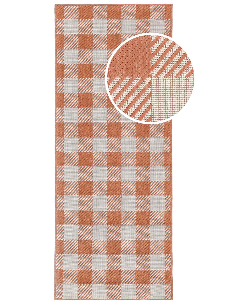 Gingham - Roestrood / Wit