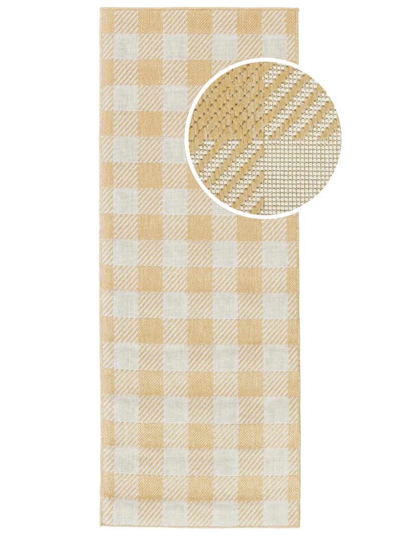 Gingham - Lichtgeel / Wit