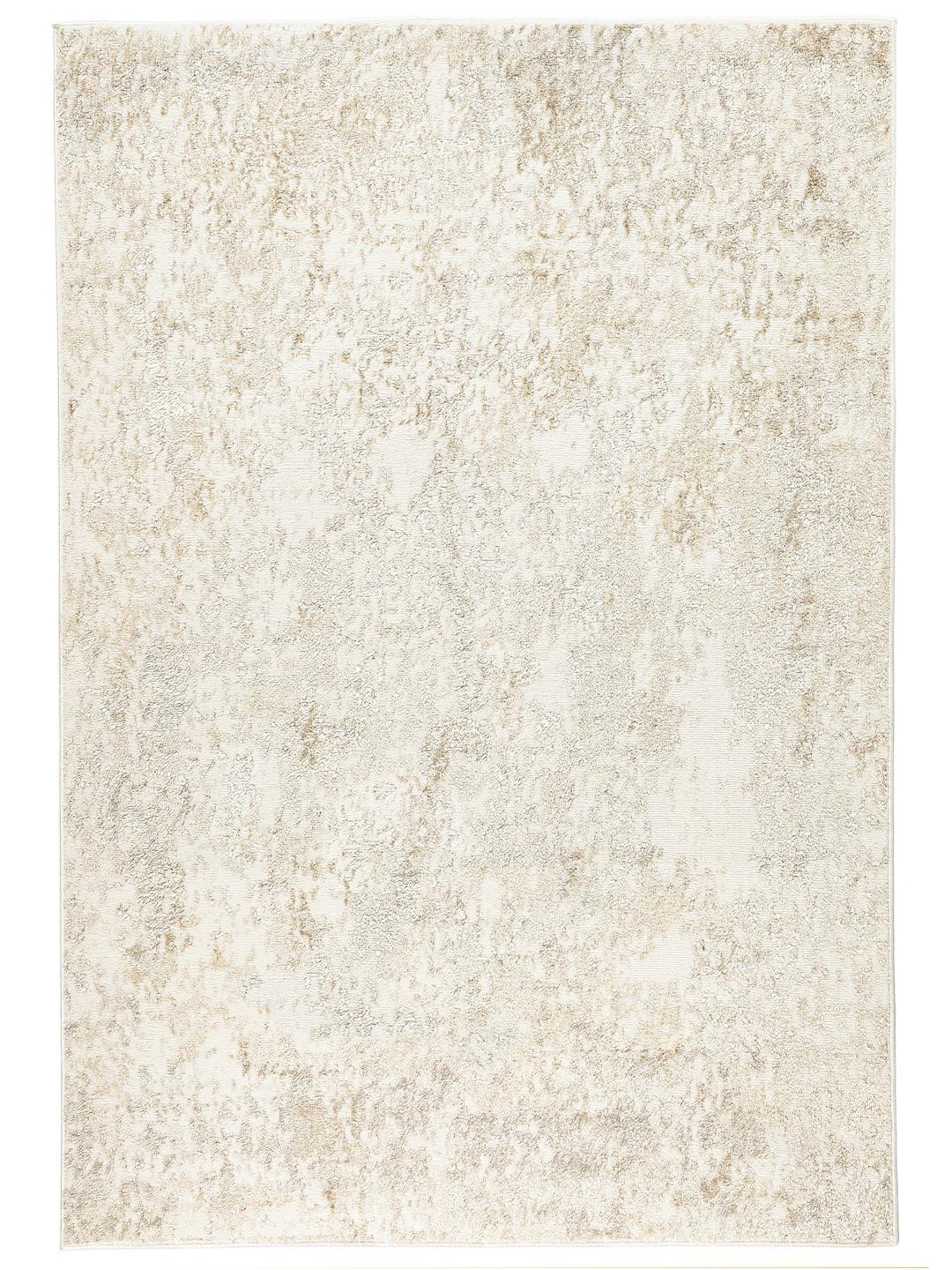 Beige tæppe med tekstur af høj og lav luv