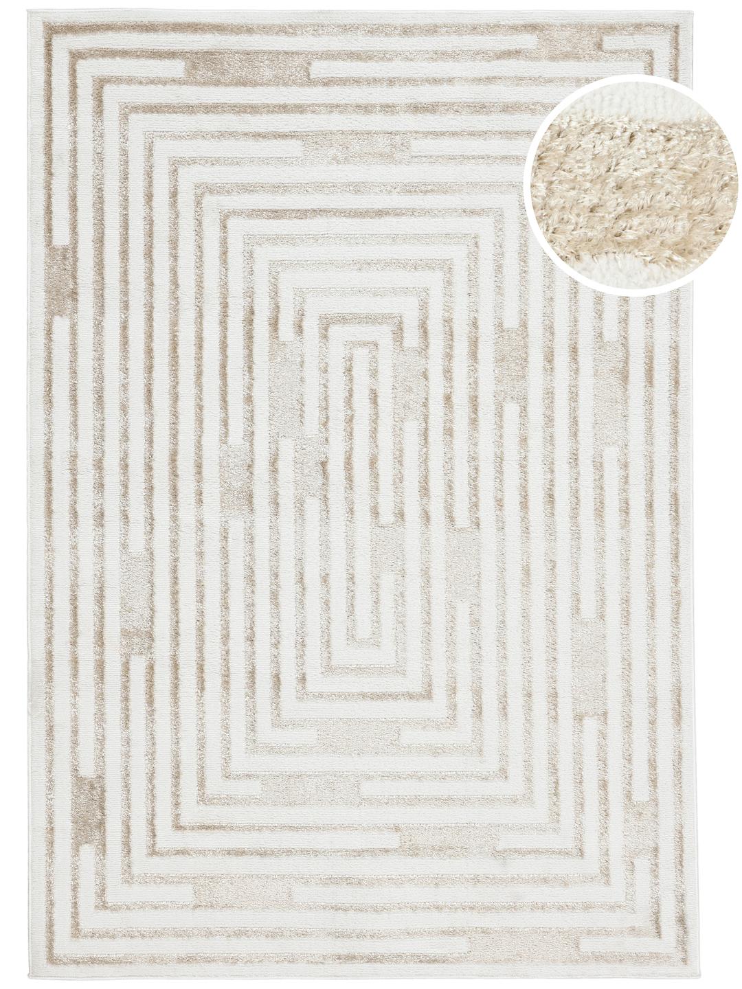 
    Miles - White / Light beige - 200 x 300 cm
  