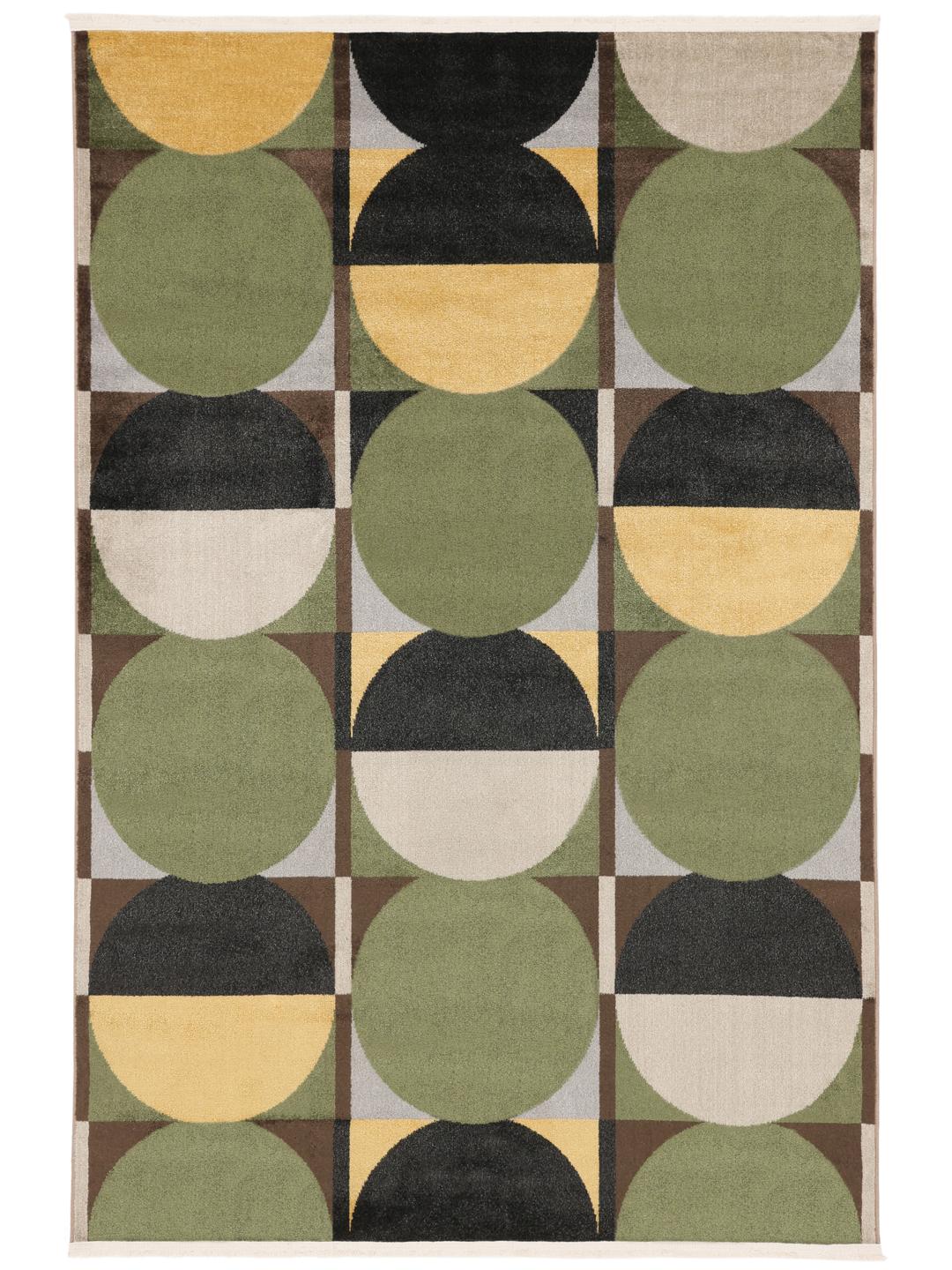 tapis vert à motif circulaire