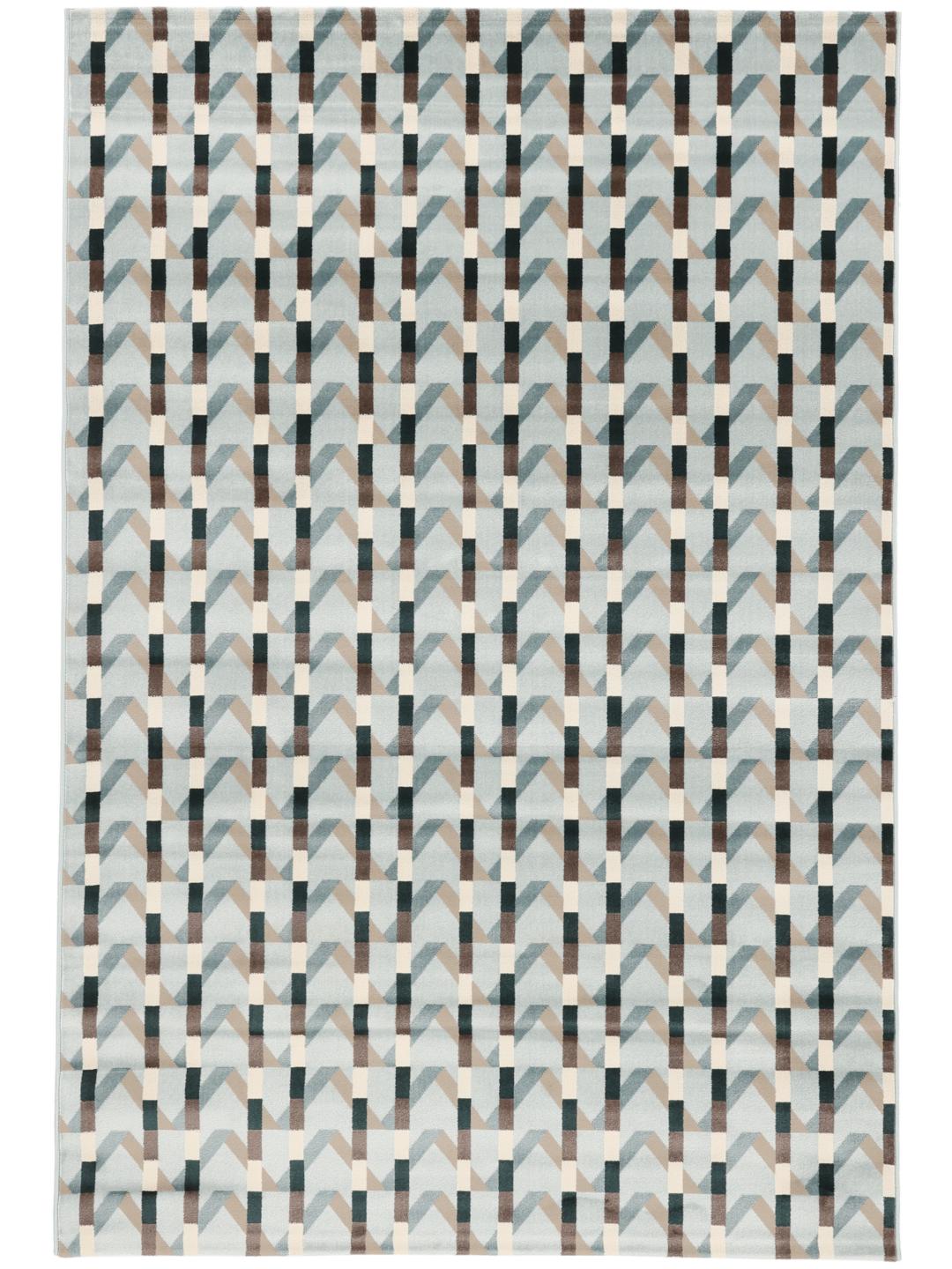 Lichtblauw geometrisch tapijt