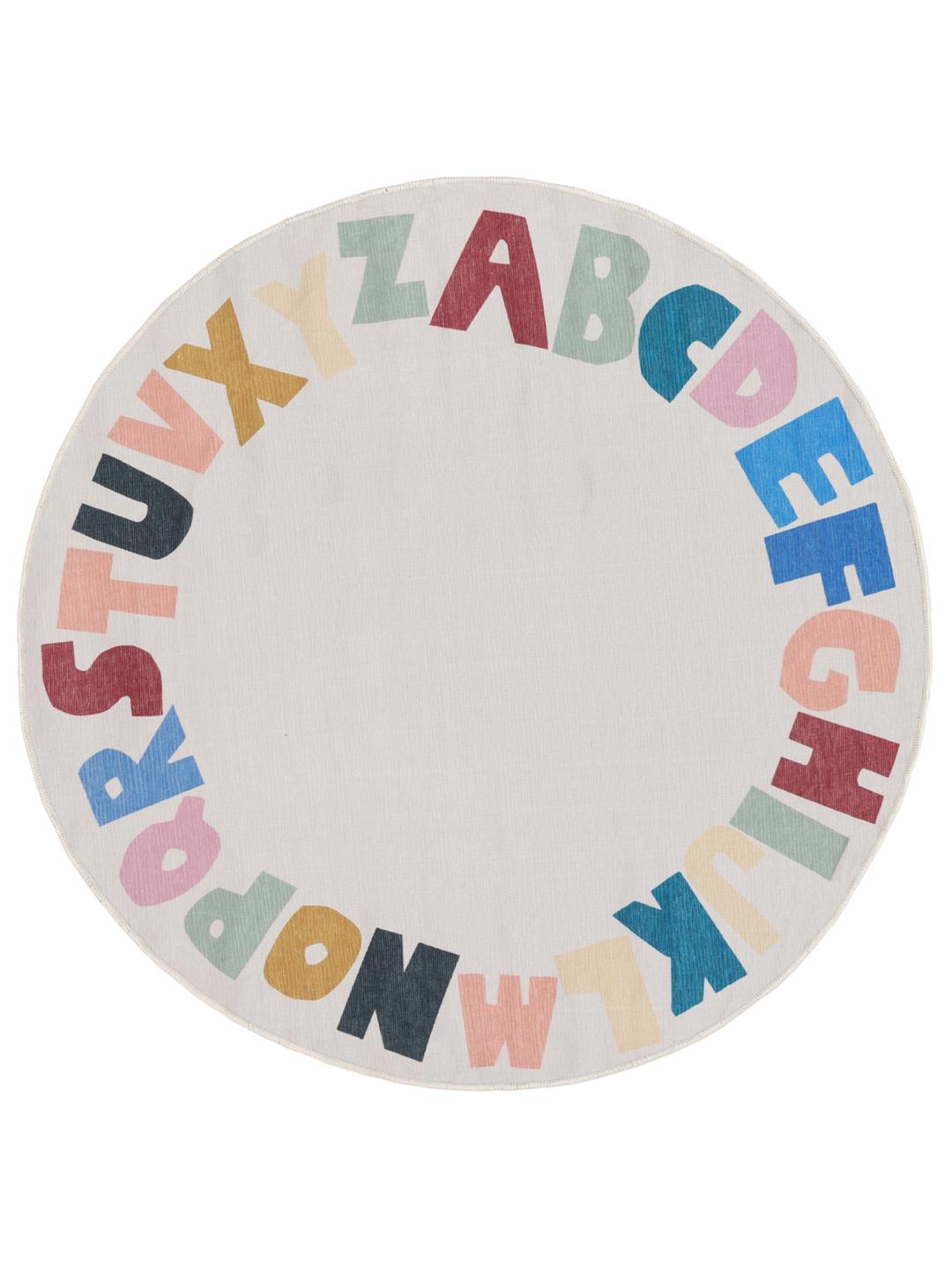 Alphabet - Light grey / Multicolor - Ø 150 cm