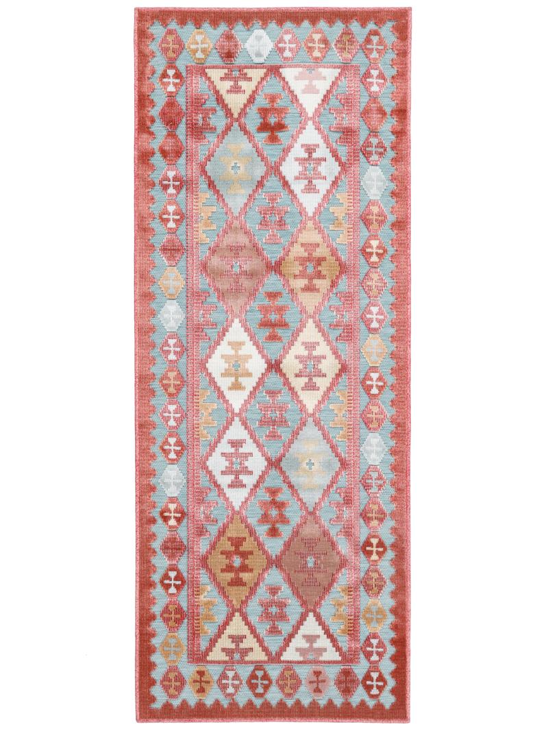 Saga Kilim - Turkoois / Multicolor