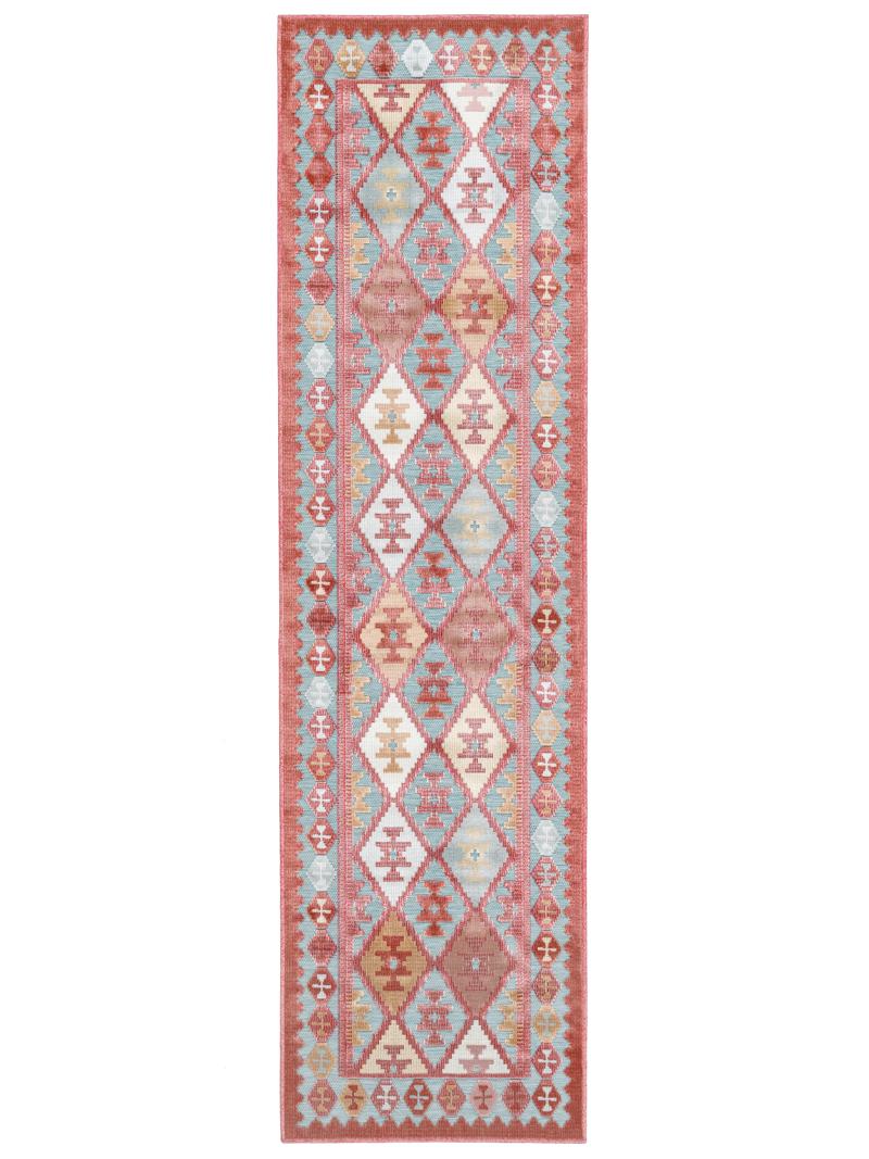 Saga Kilim - Turkoois / Multicolor