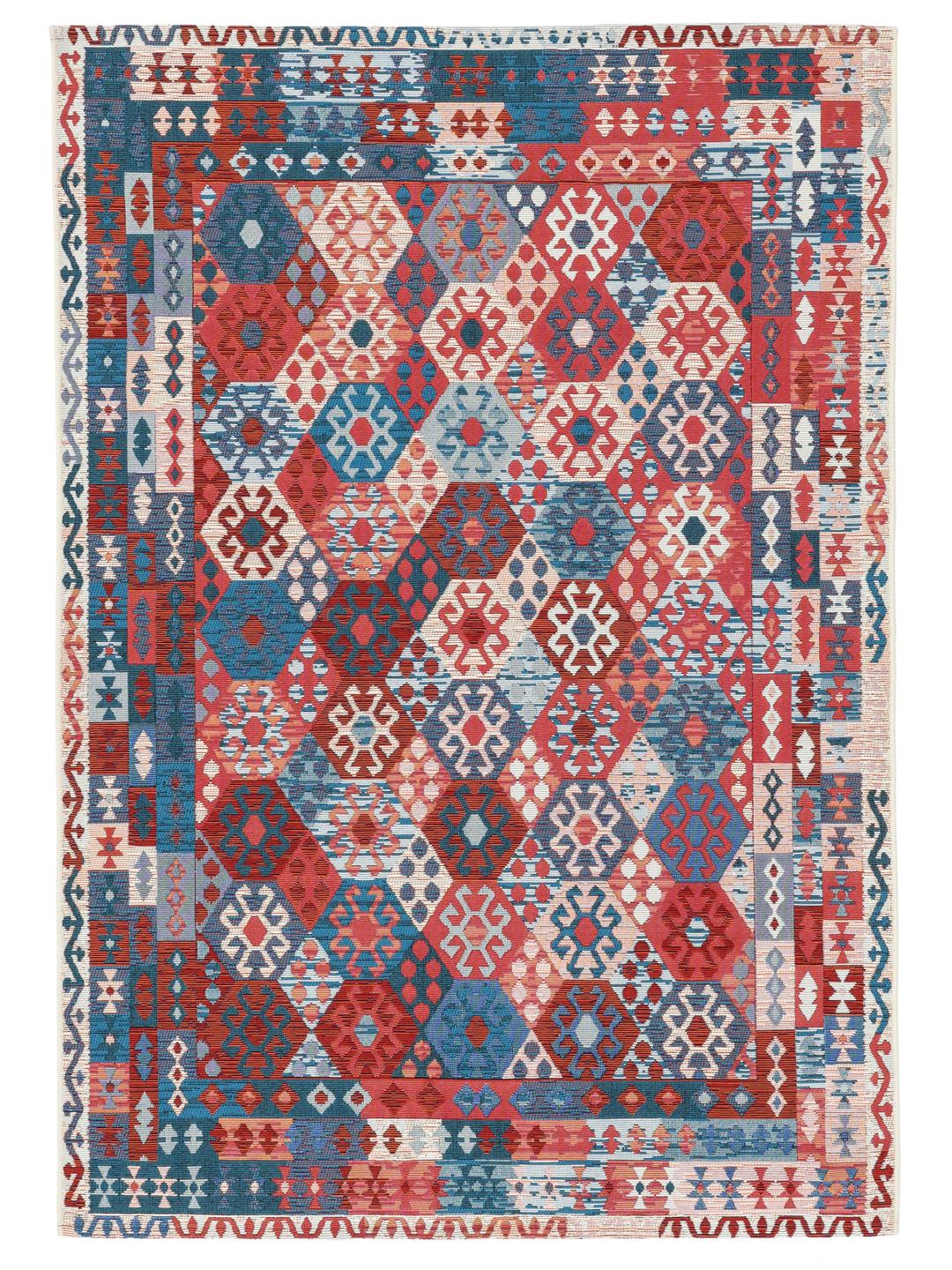 Ruva Kilim - Albastru / Roşu - 140 x 200 cm