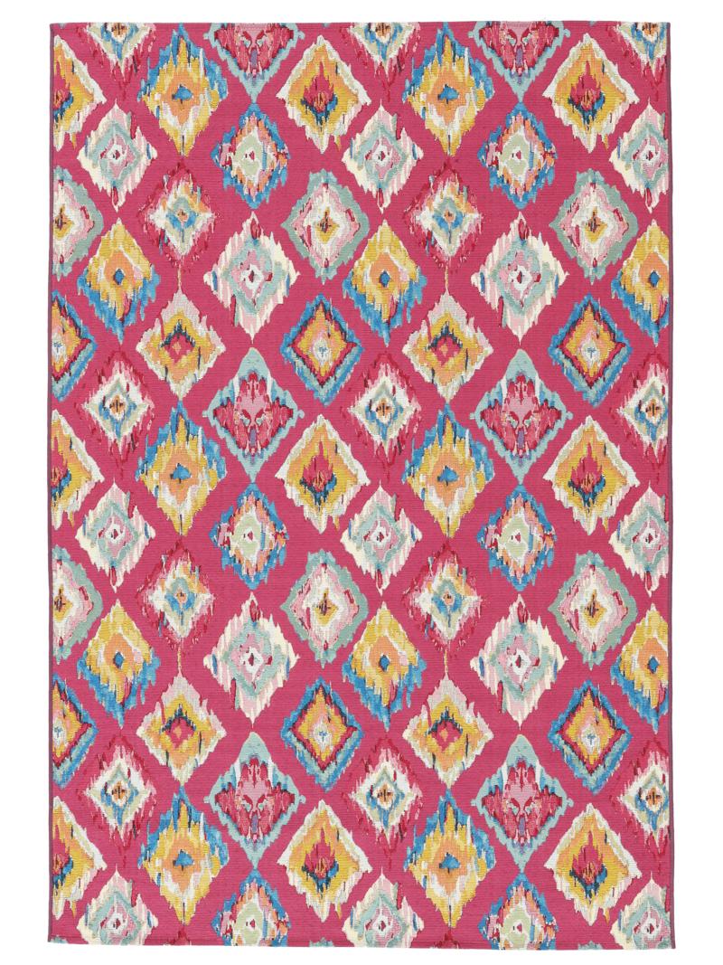 Kirra Ikat - Roze / Multicolor