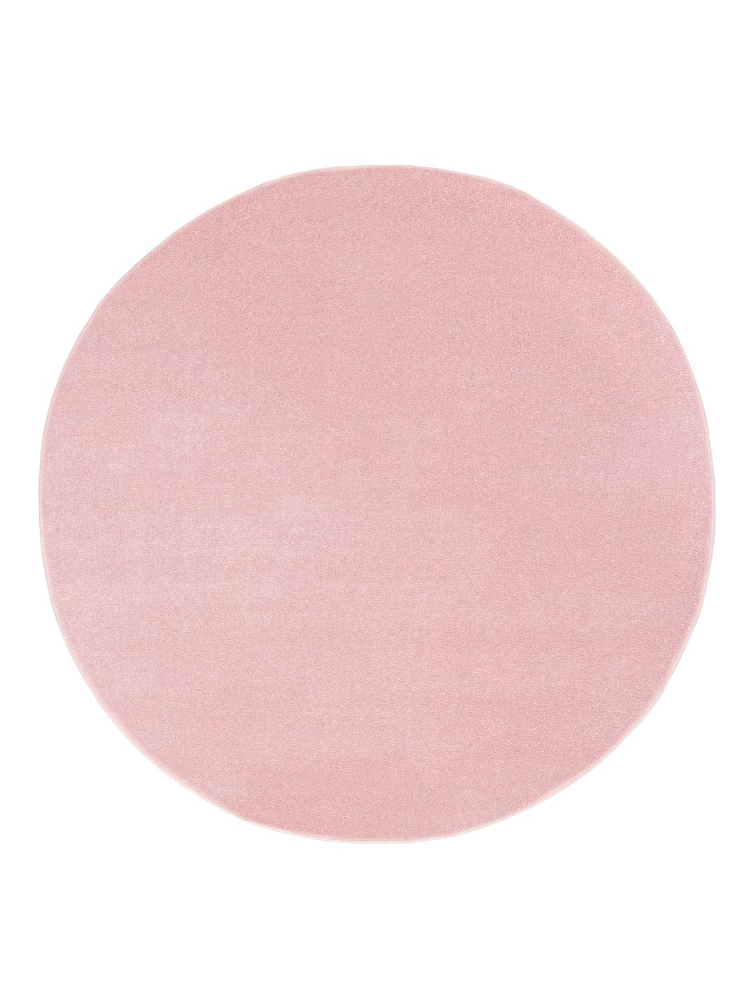 Round pink rug