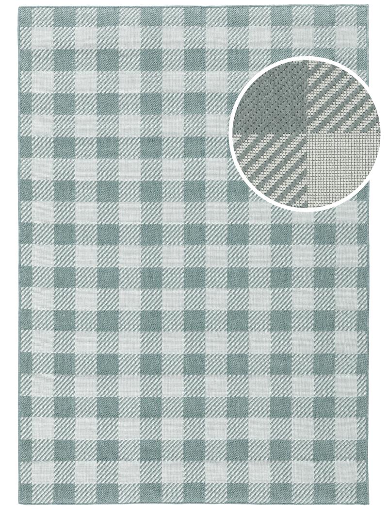 Gingham - Licht groen / Wit