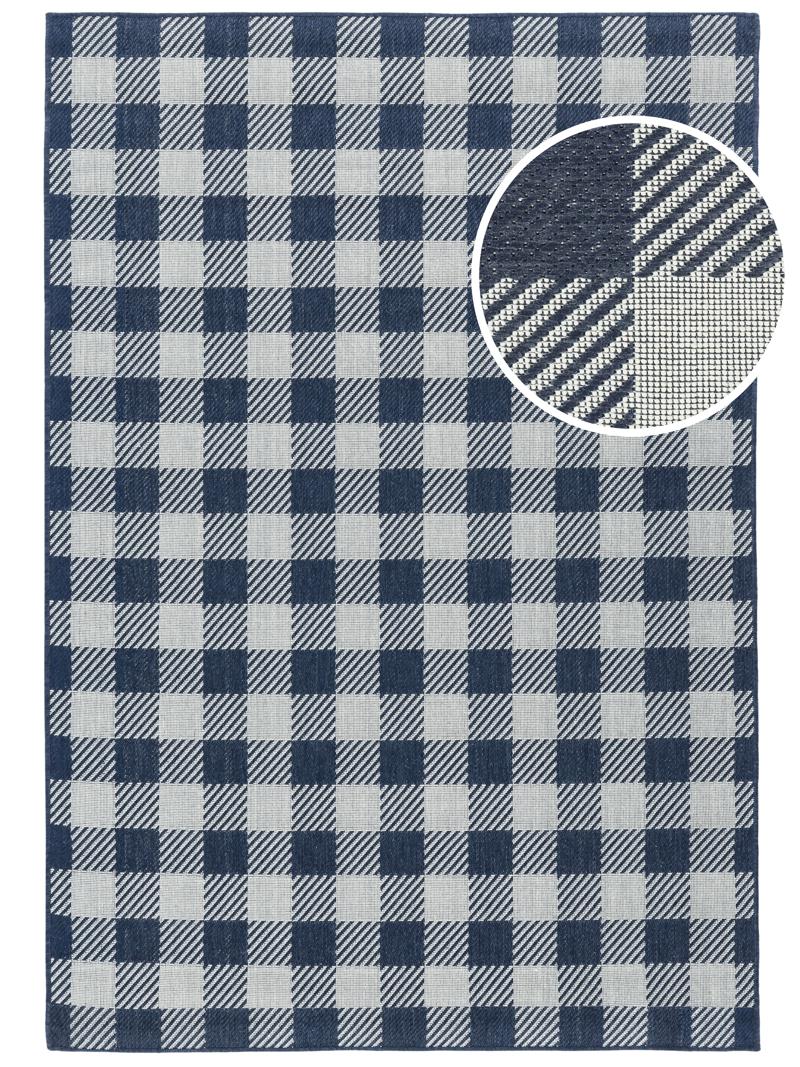 Gingham - Blauw / Wit