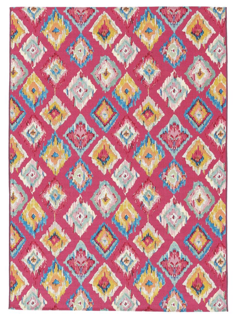Kirra Ikat - Roze / Multicolor