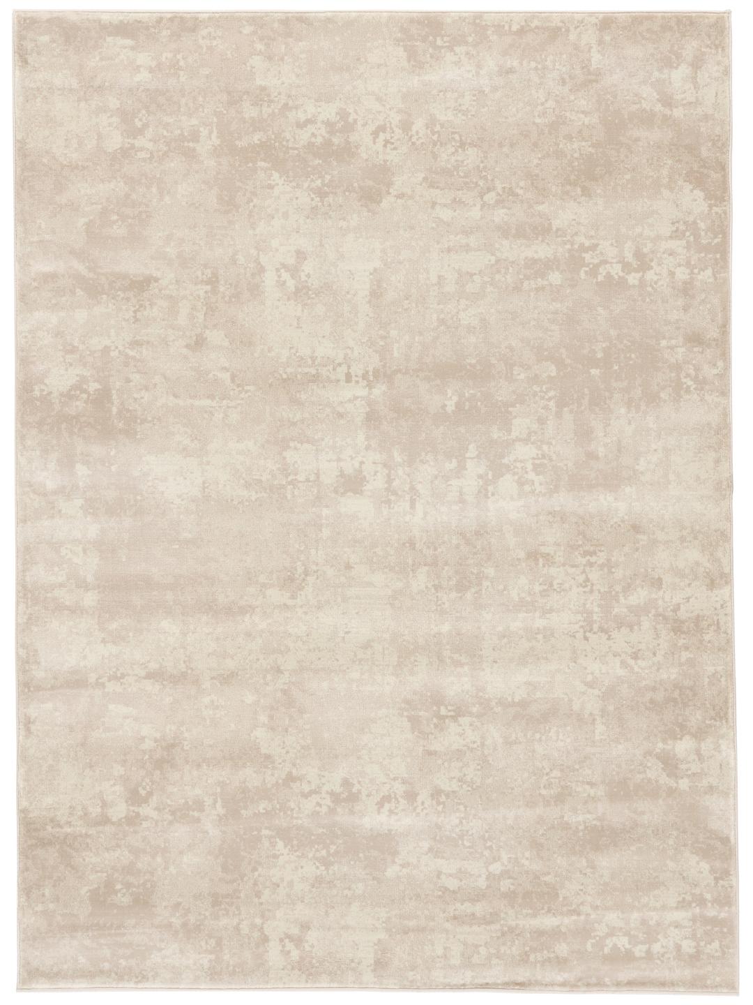 Beige tæppe med et diskret slidt mønster