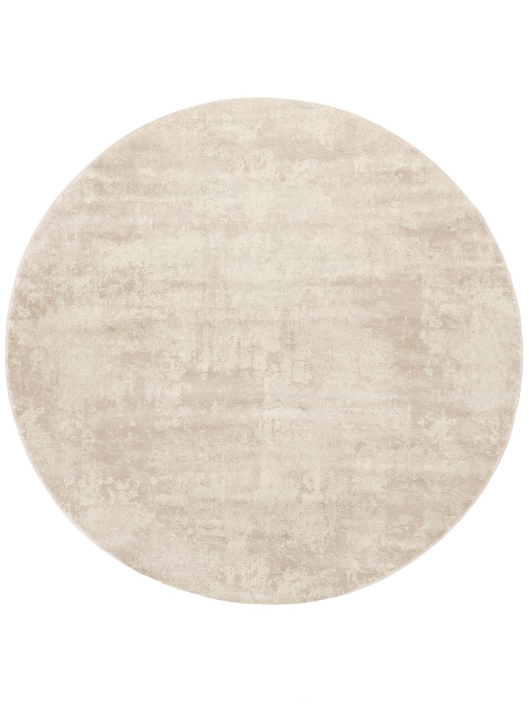 Rond beige tapijt met zachte textuur