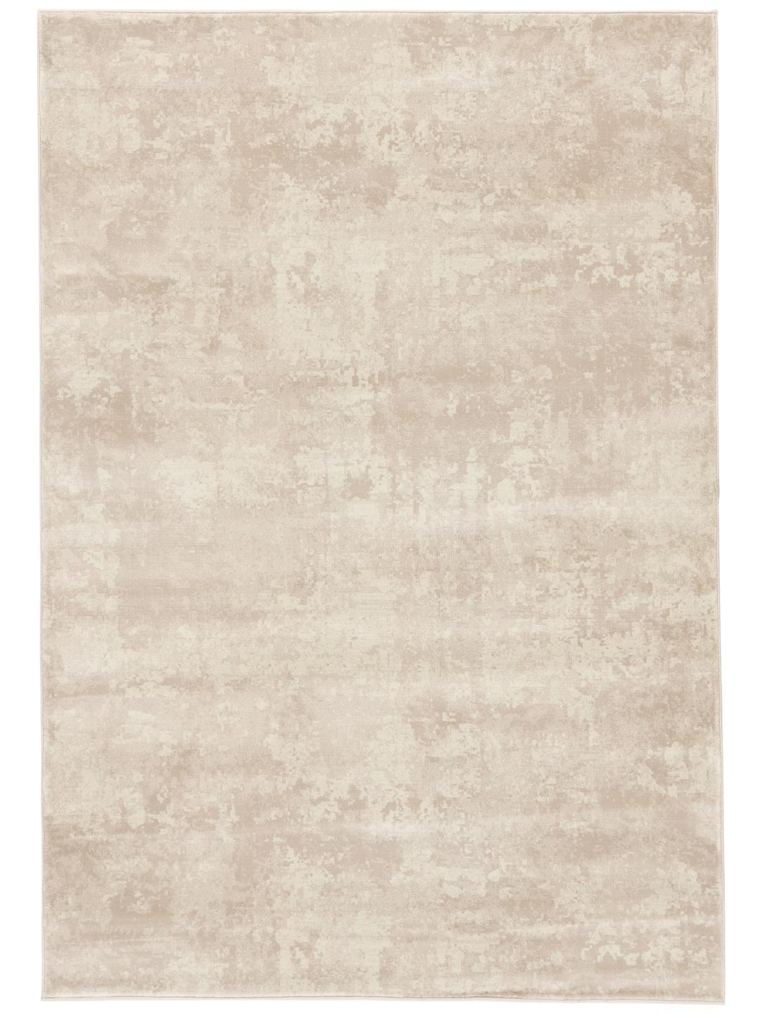 Beige tæppe med et diskret slidt mønster