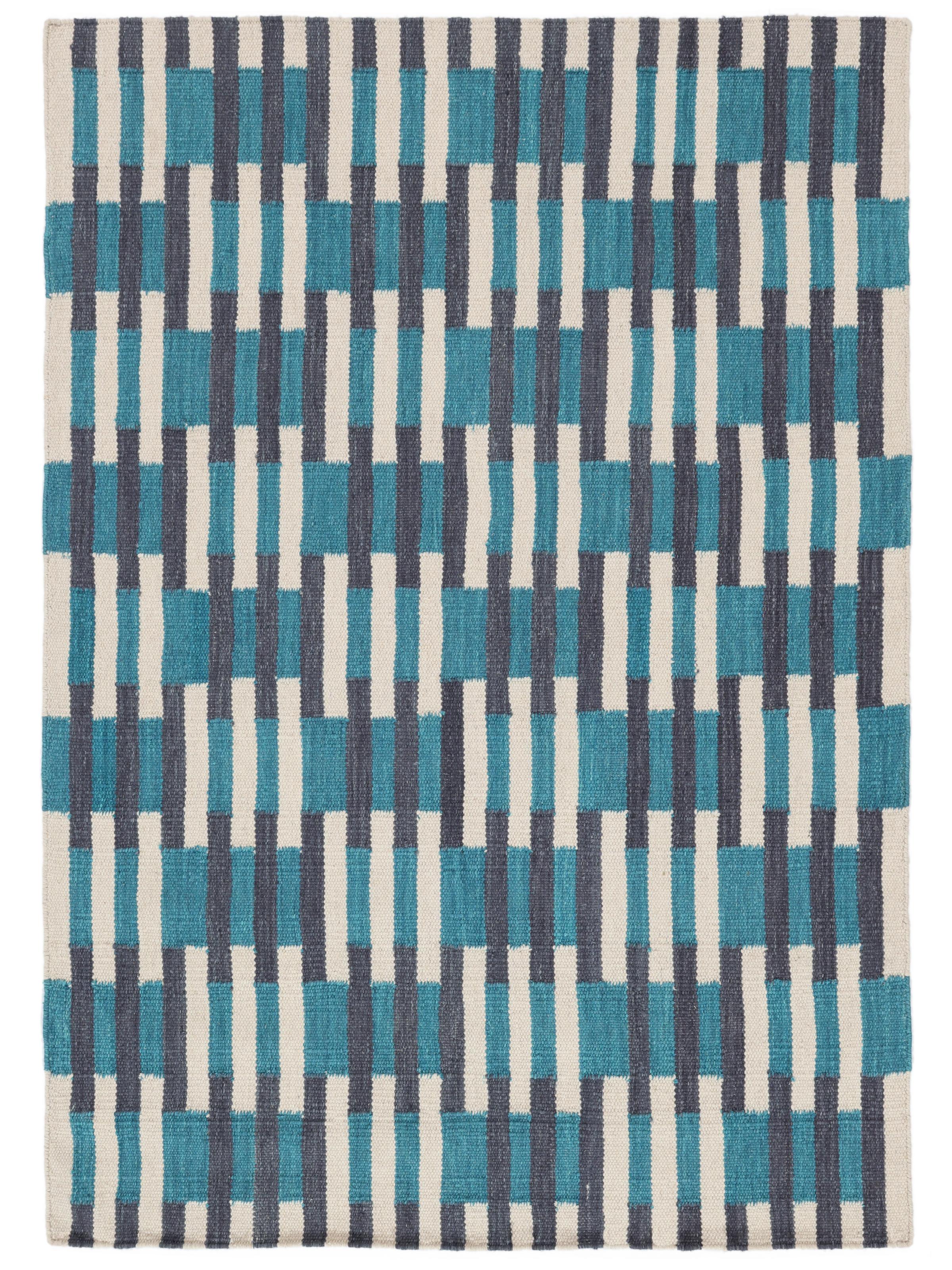 Rugvista core - Challi - Blå 140 x 200 cm Ullmatta - Rugvista