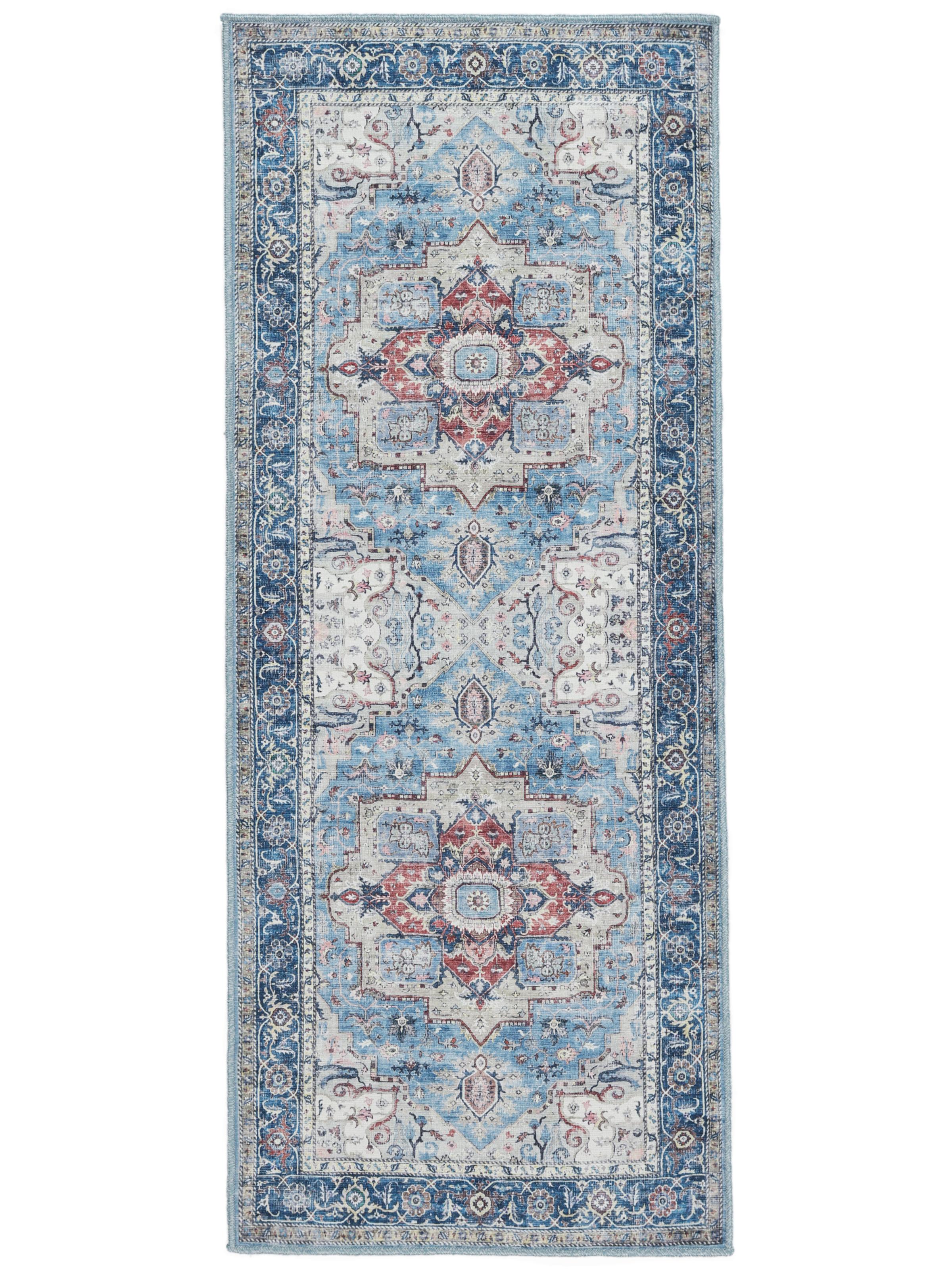 Rugvista essential - Georgia Oriental - Blue / Multicolor, Runner 80 x ...