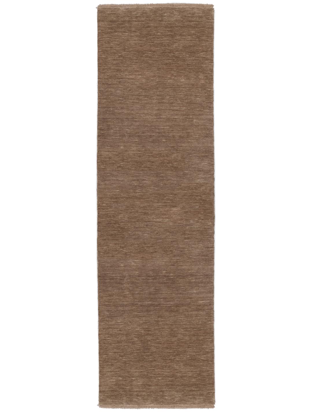 Handloom fringes brun løber - Rugvista