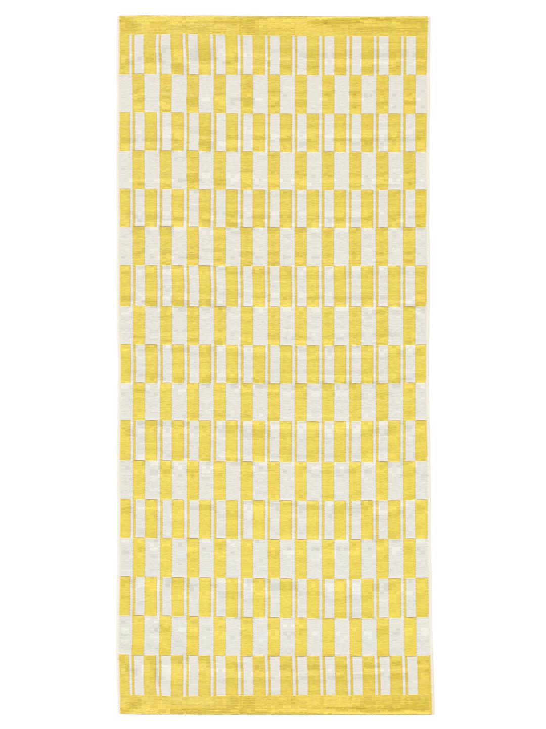 Gul og hvid løber