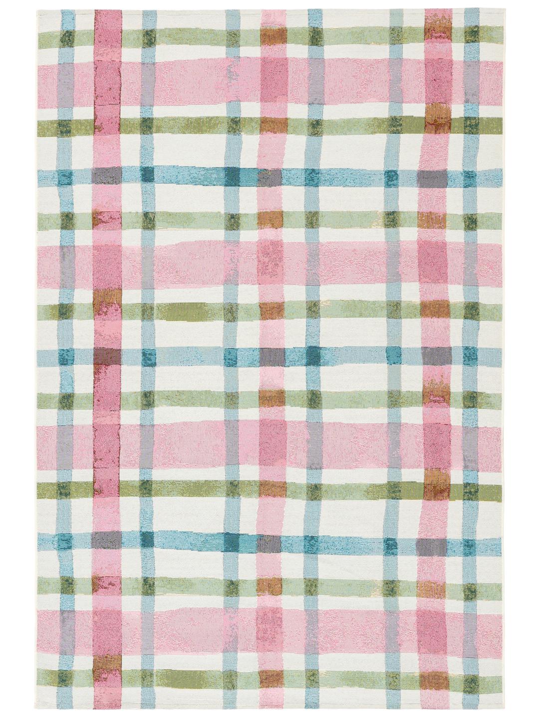 roze en veelkleurig tapijt