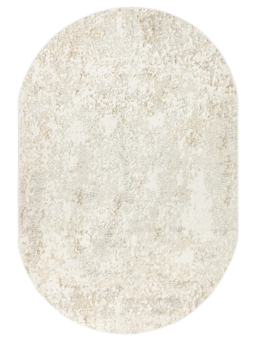 Tæppe i hvid og beige