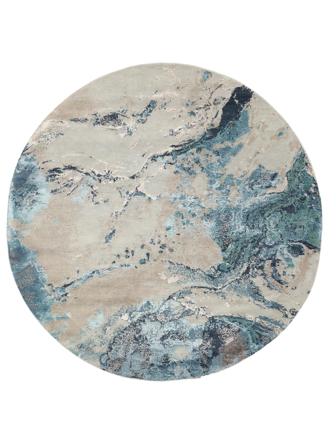 Contemporary Designs - Grey / Dark blue - 205 x 205 cm