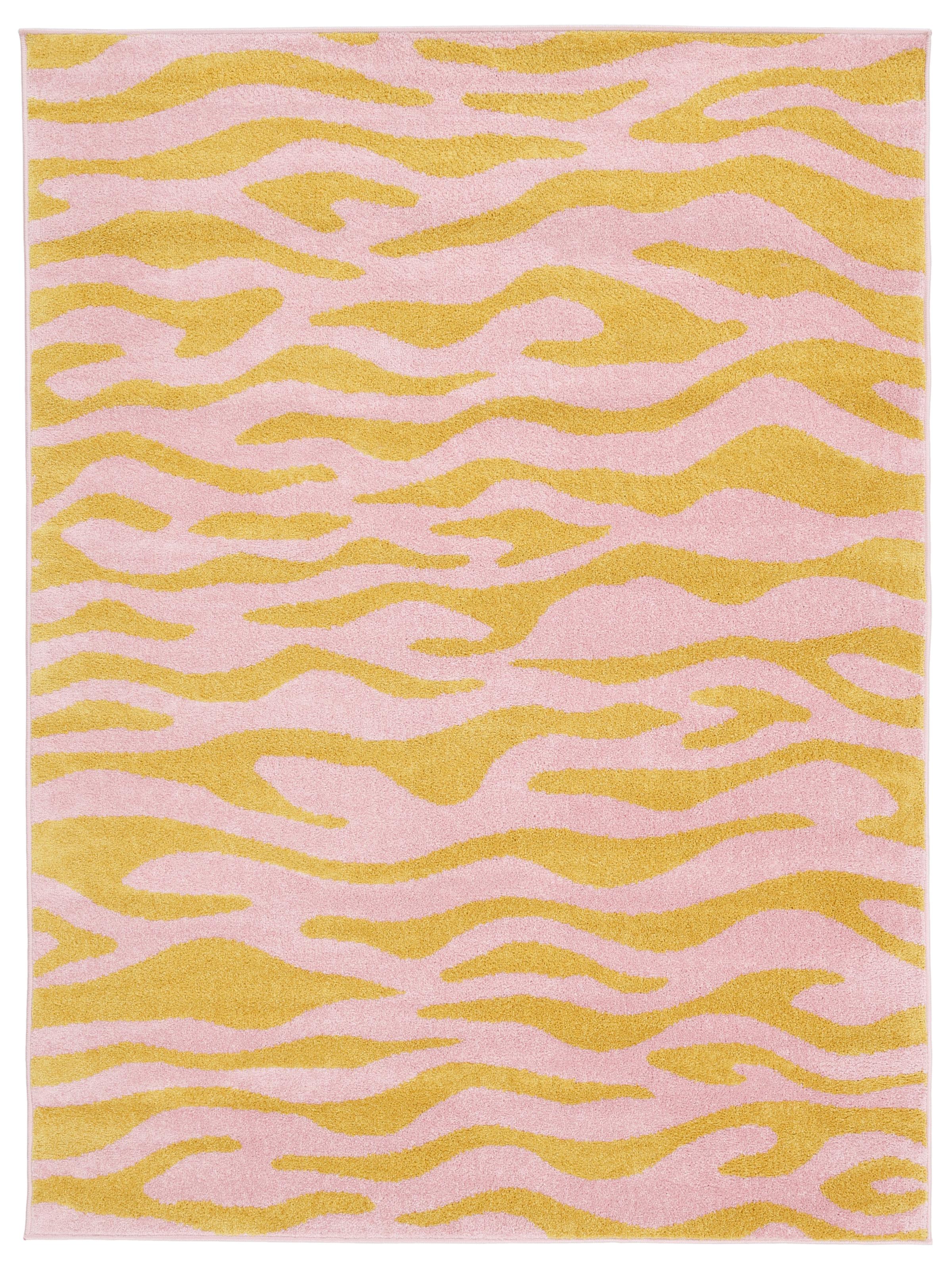 Rugvista essential - Woodcut - Gul / Rosa 200 x 300 cm Matta - Rugvista