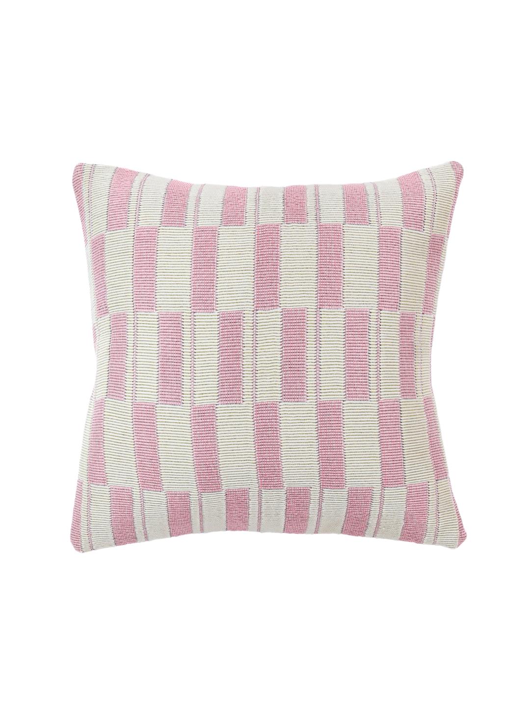 Pino kussenhoes in roze en wit
