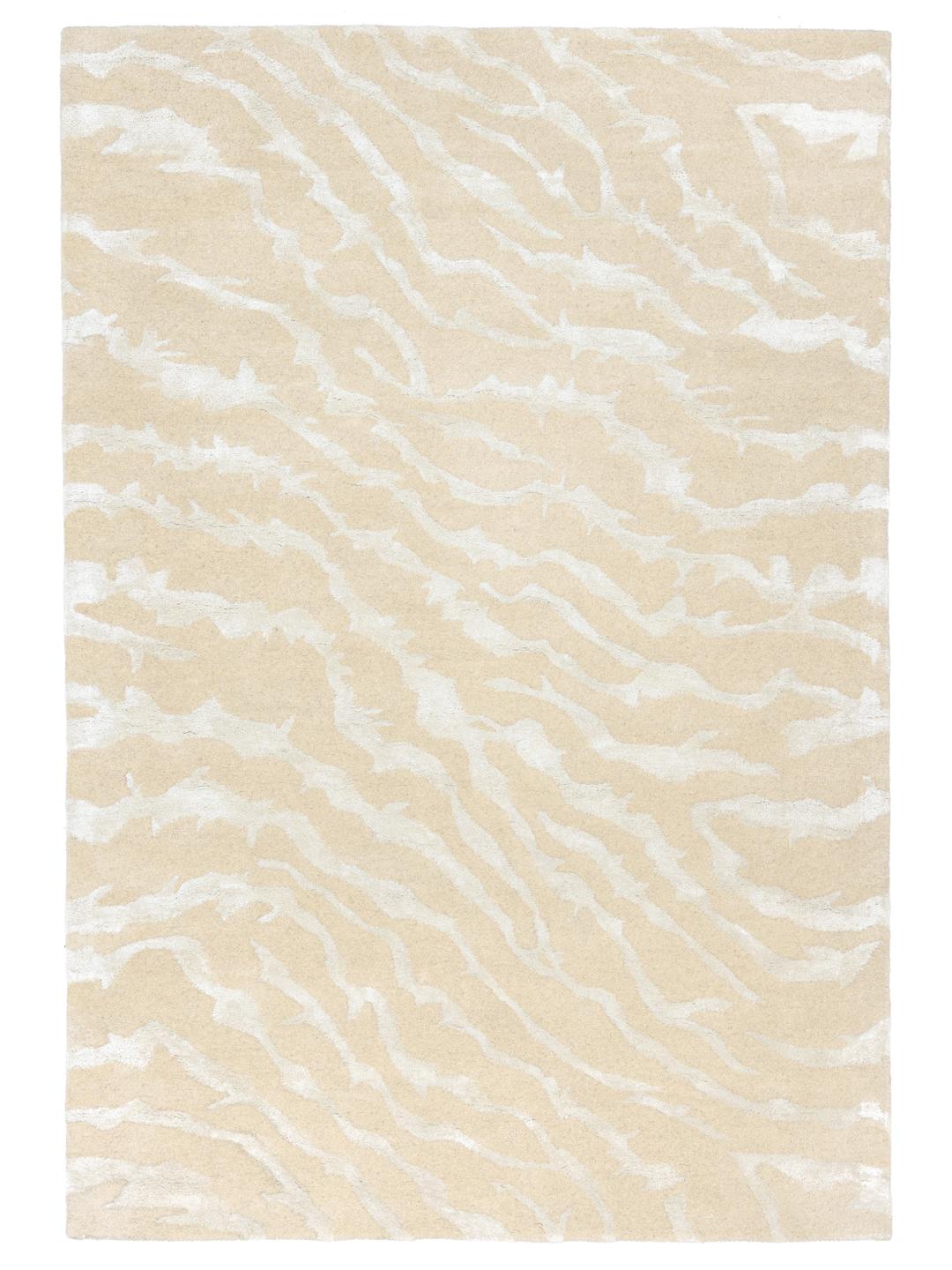 Beige tapijt met een organisch vloeiend patroon
