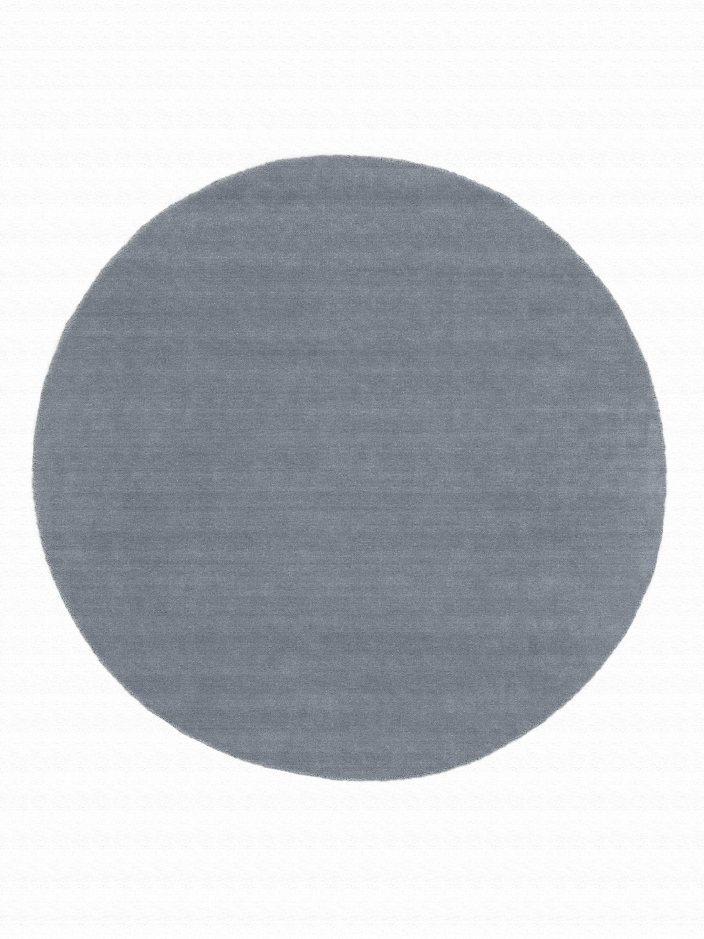 Rugvista premium - Handloom Velvet - Blue, Round Ø 200 cm Wool Rug ...