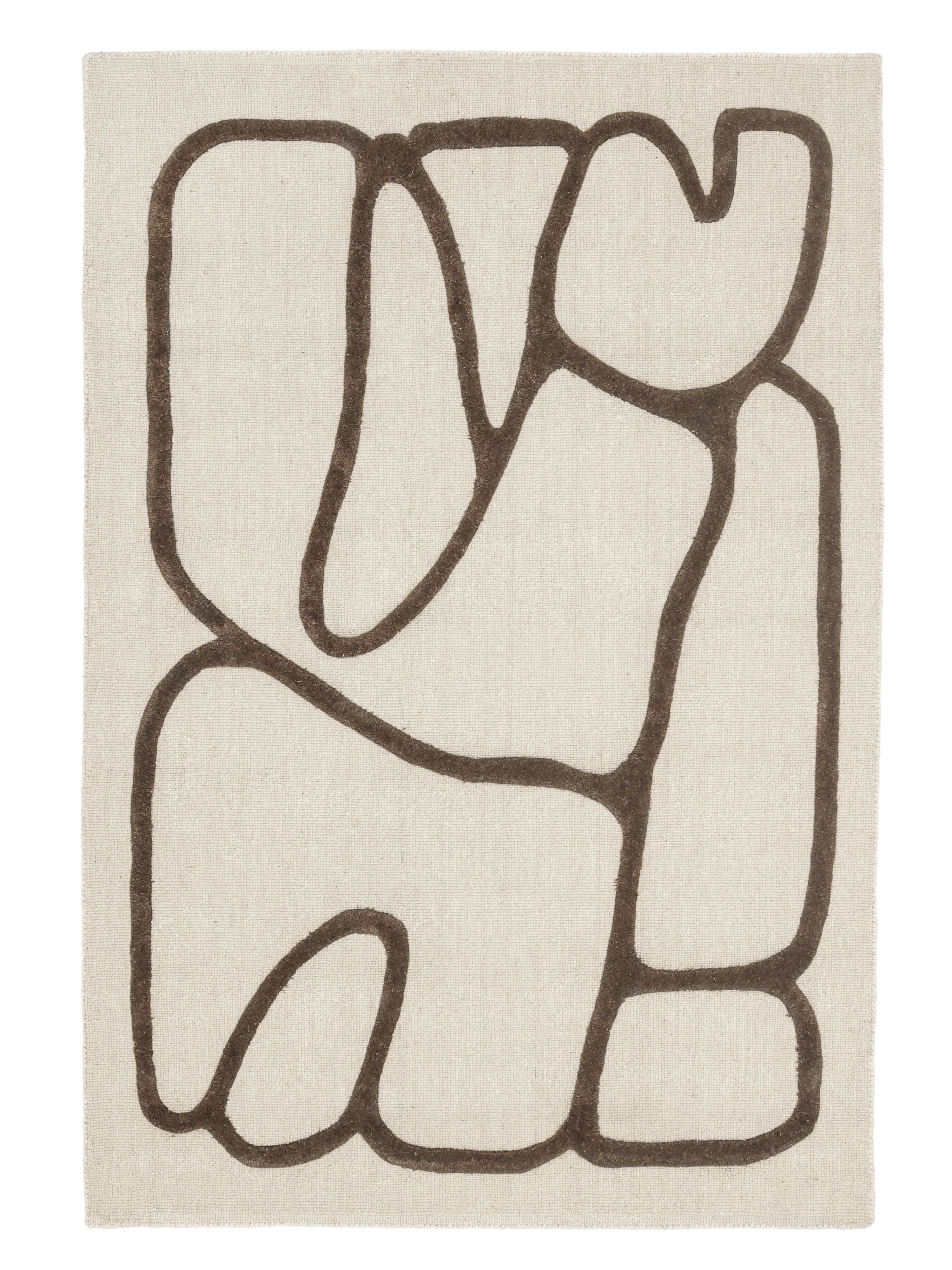 Rugvista core - Aura - アイボリーホワイト / 茶色 200 x 300 cm