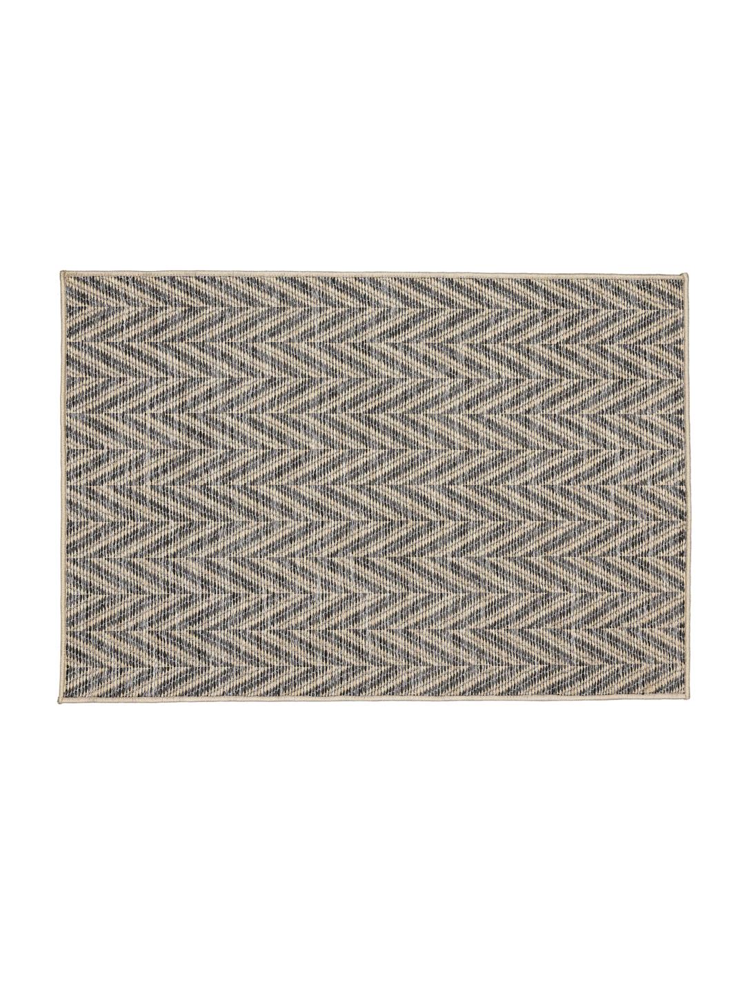 Deurmat in donkergrijs en beige