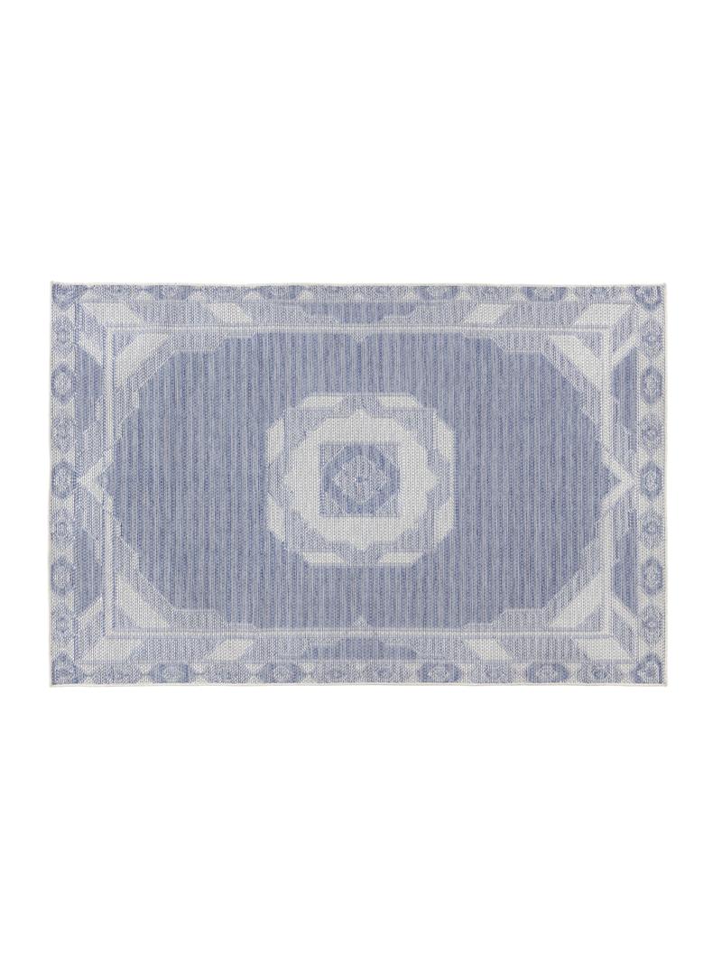 Safi Doormat - Blauw / Wit