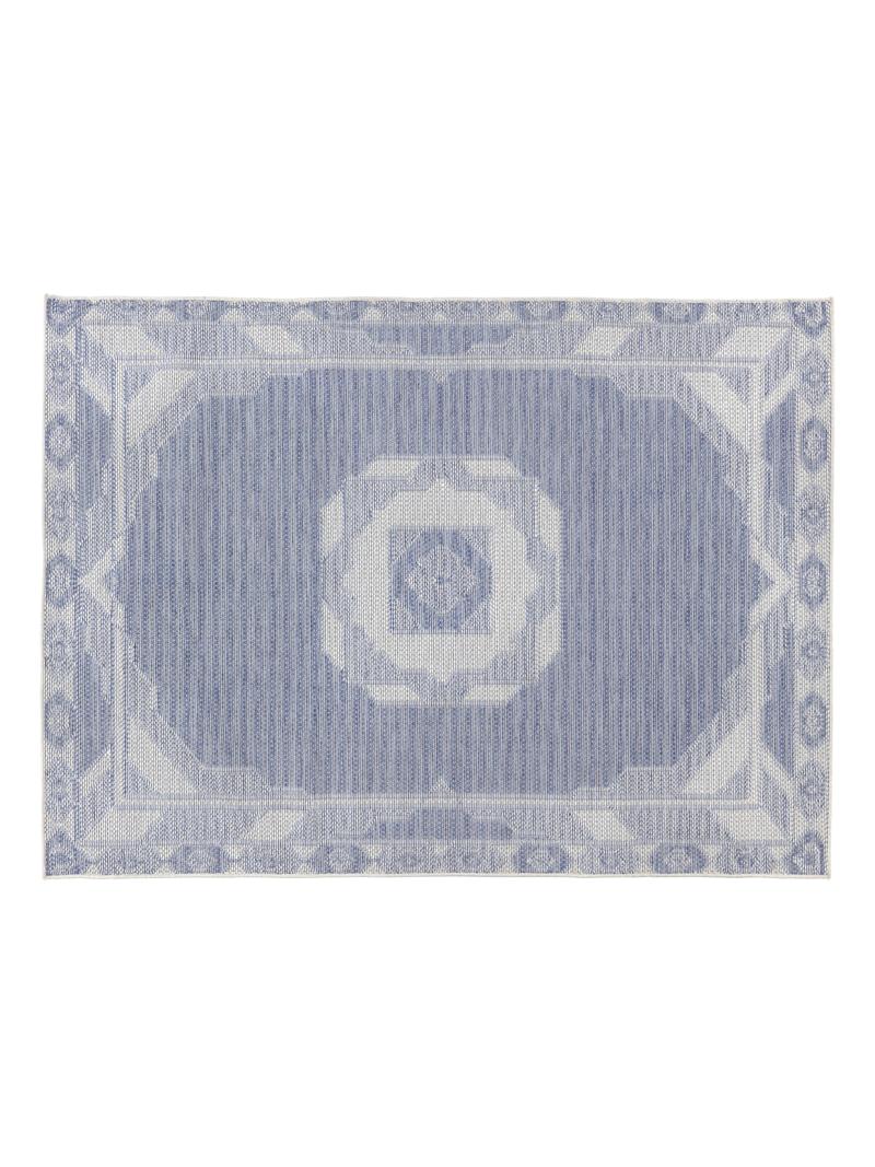 Safi Doormat - Blauw / Wit