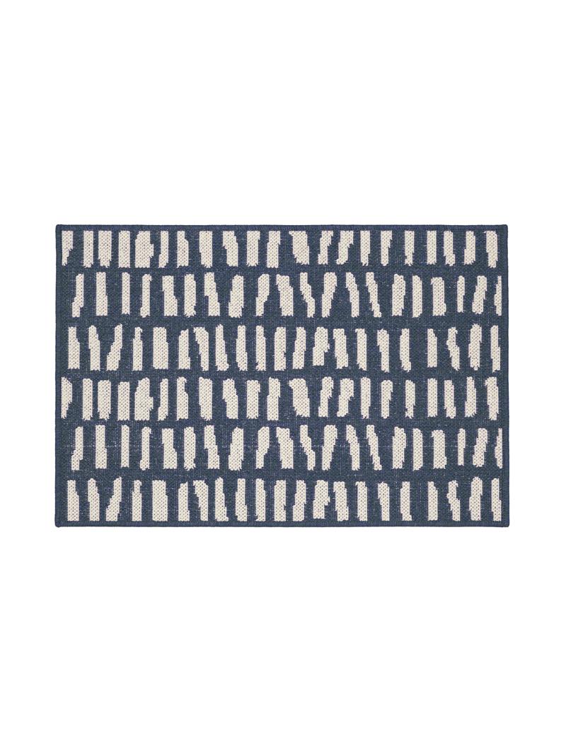 Ray Doormat - Blauw / Wit
