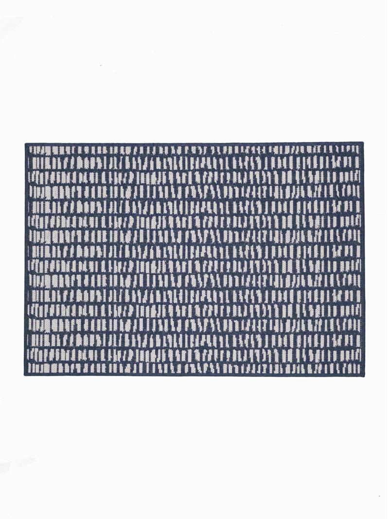 Ray Doormat - Blauw / Wit
