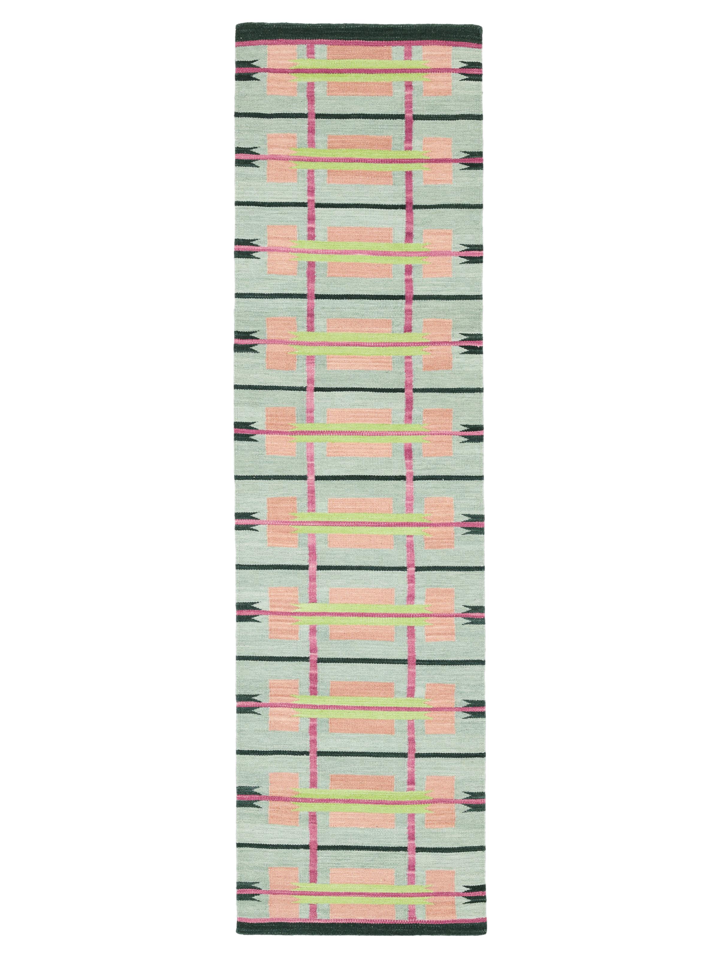 80 Diameter Rug Rugvista core - Sigrid - Green / Multicolor, Runner 80 x 300 cm Wool ...