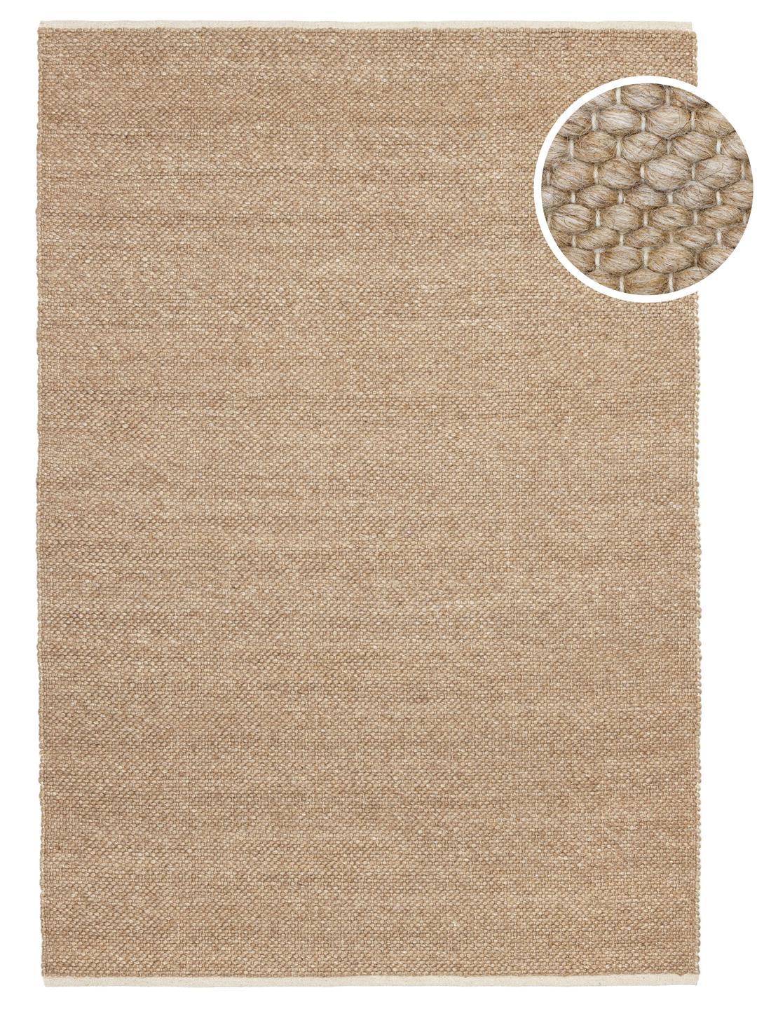 Tapis en laine tissée marron clair