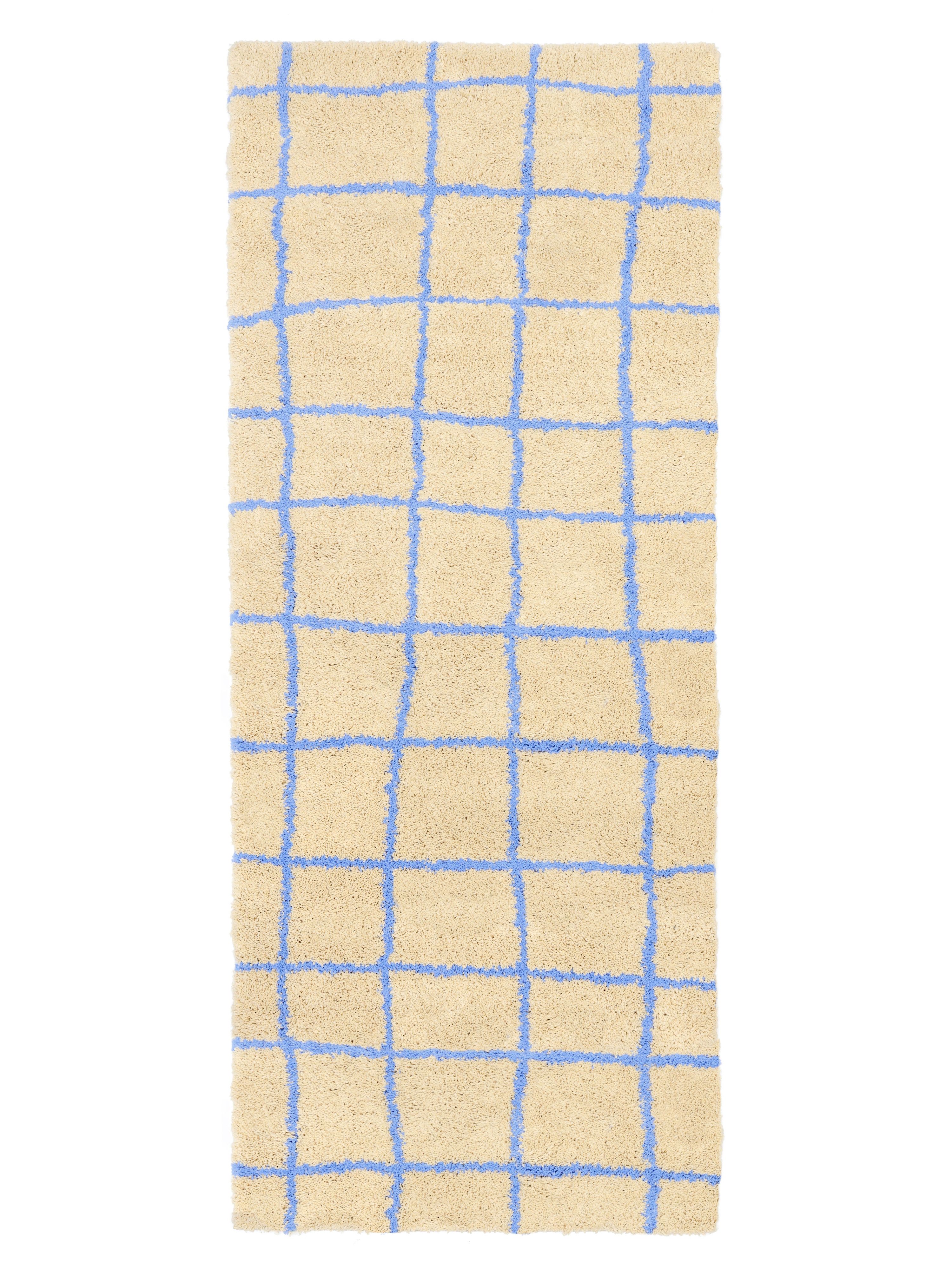 Beige/Blauw