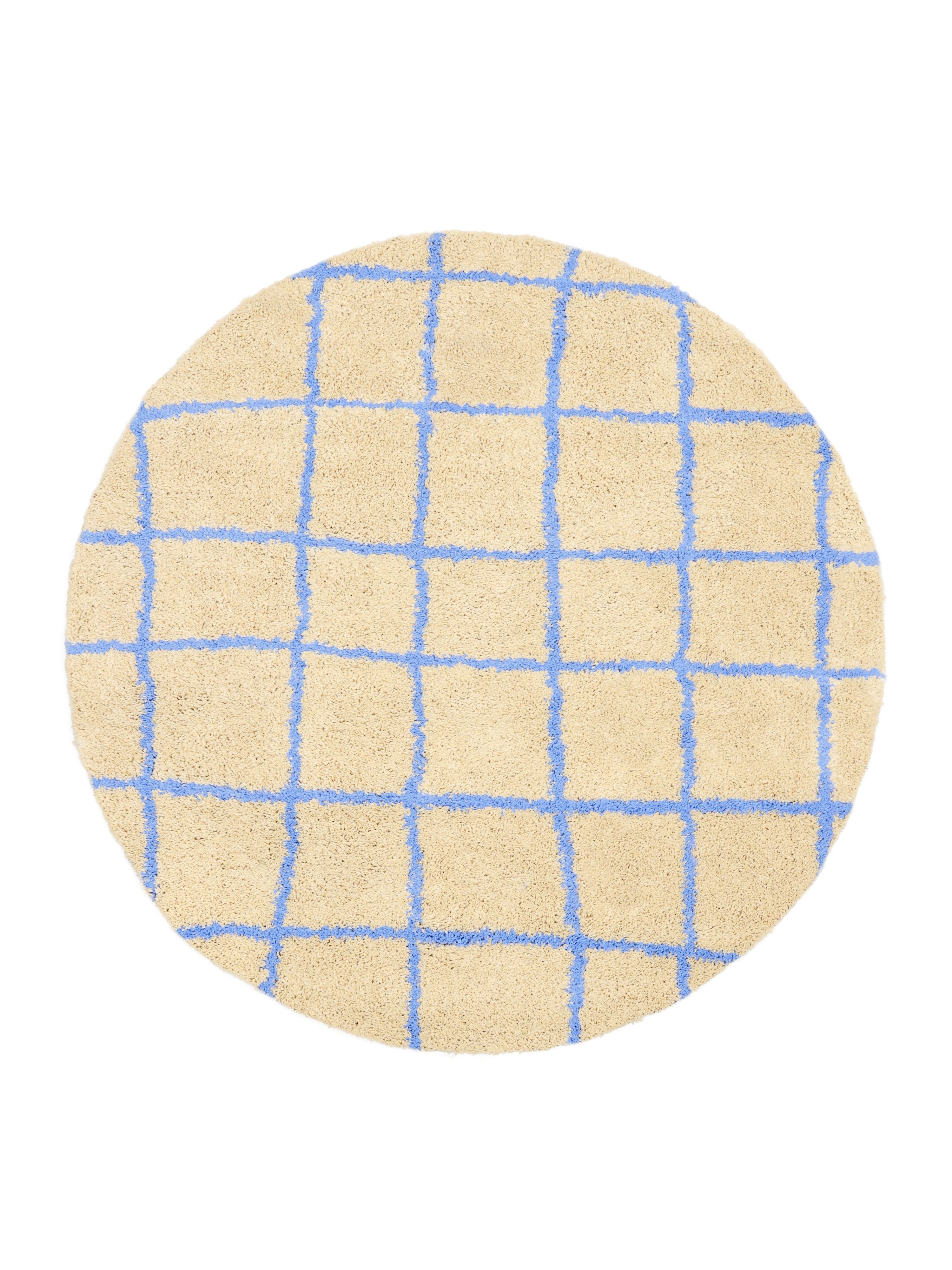 Beige/Blauw