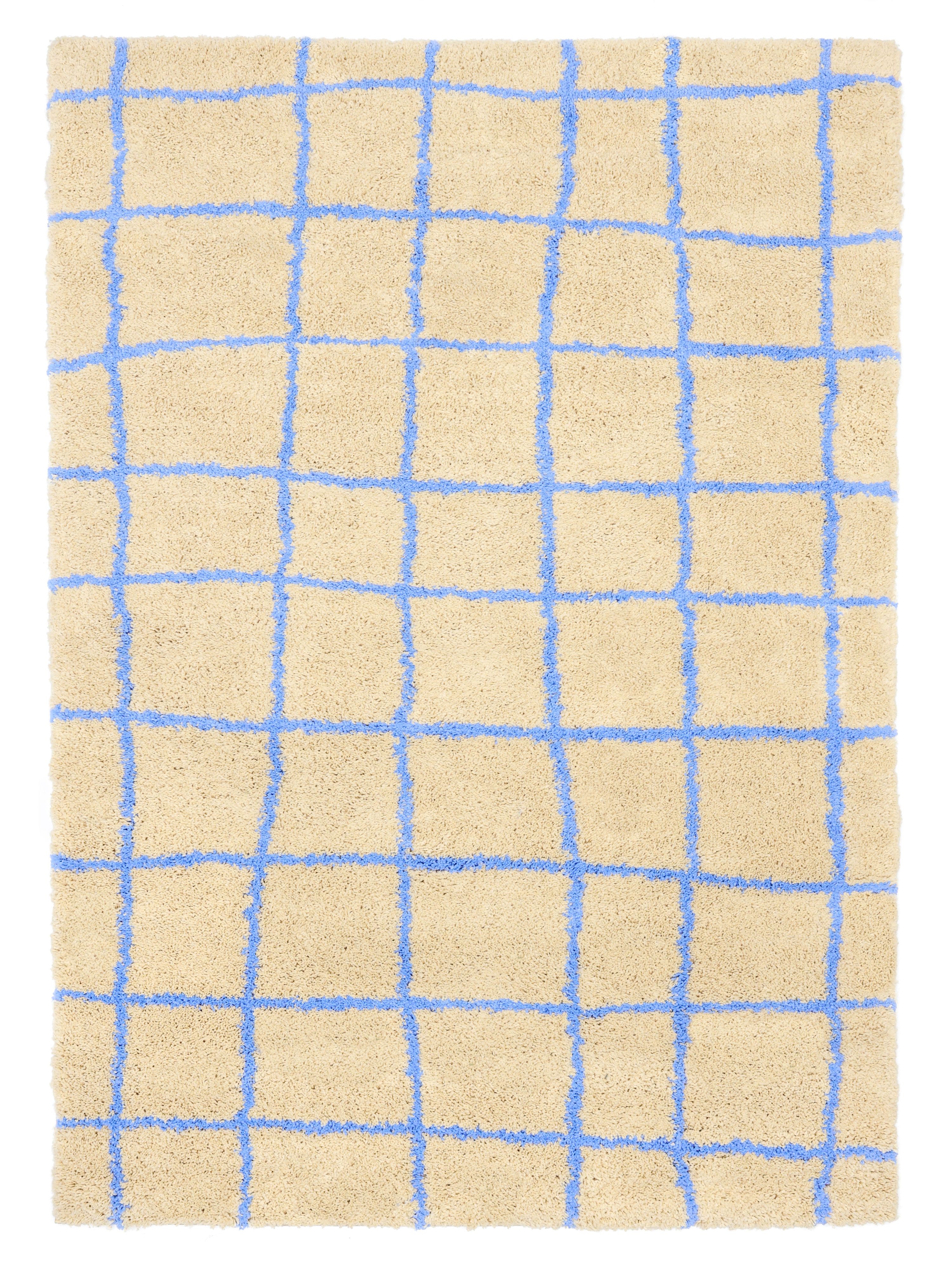 Beige/Blauw