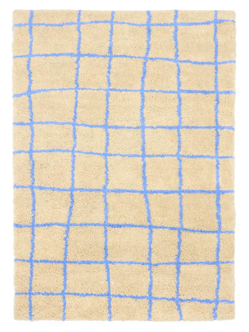 Grid - Beige / Blauw